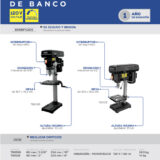 Taladro estacionario de banco 1/2" 300 W 120 V,  3200 RPM Surtek - Image 3