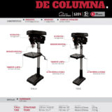 Taladro de banco y columna 1-1/4", 1-1/2 HP 120 V Urrea - Image 3